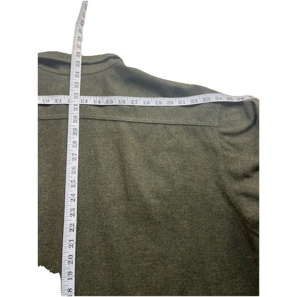 VTG Banana Republic Wool Blend CPO Shirt Jacket XL Olive Green Portugal Lined